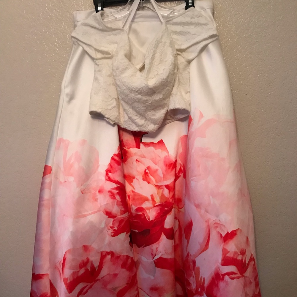 2 Piece Windsor Floral Prom Dress